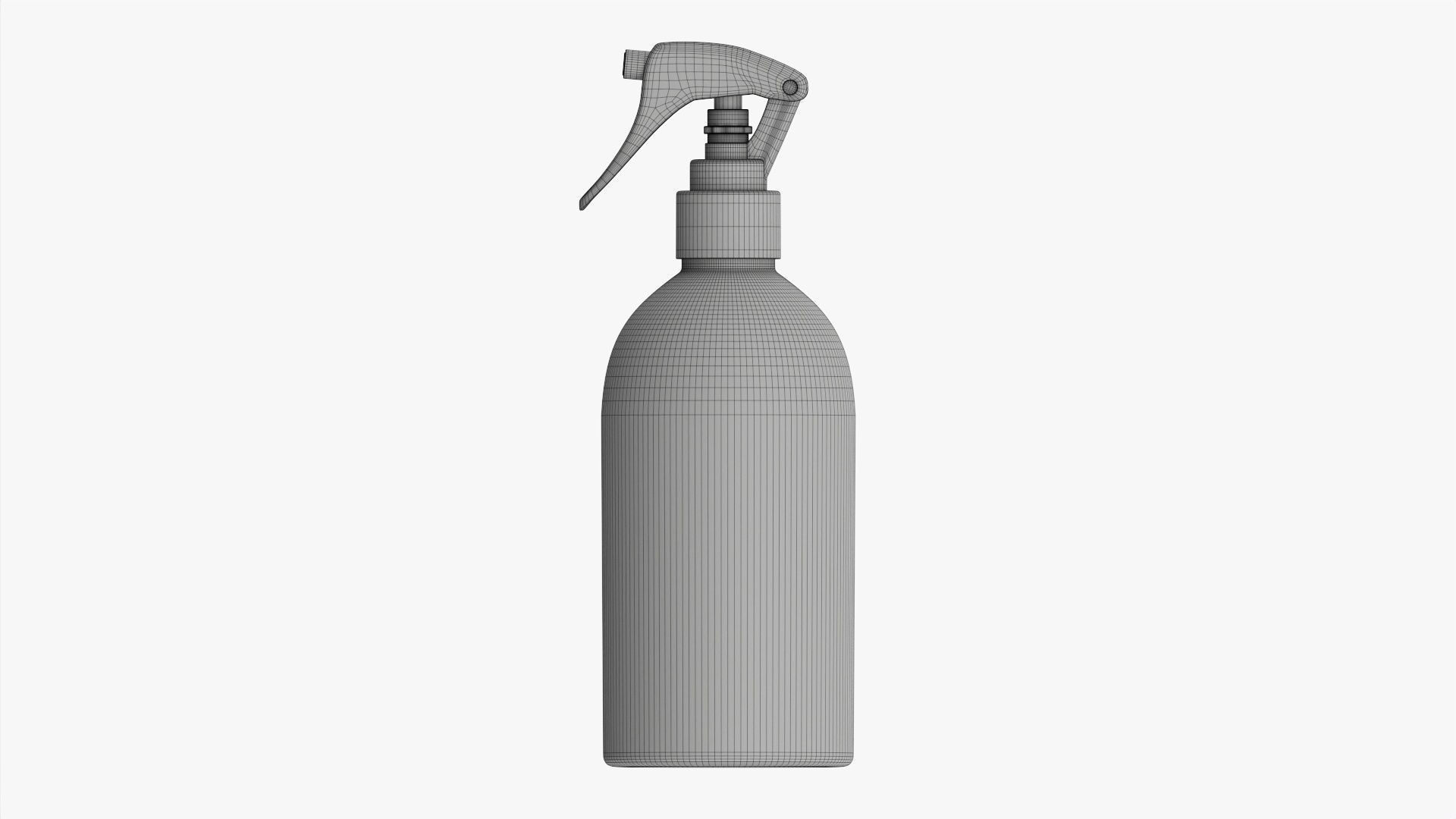 Large metal bottle with dispenser 3D model_9