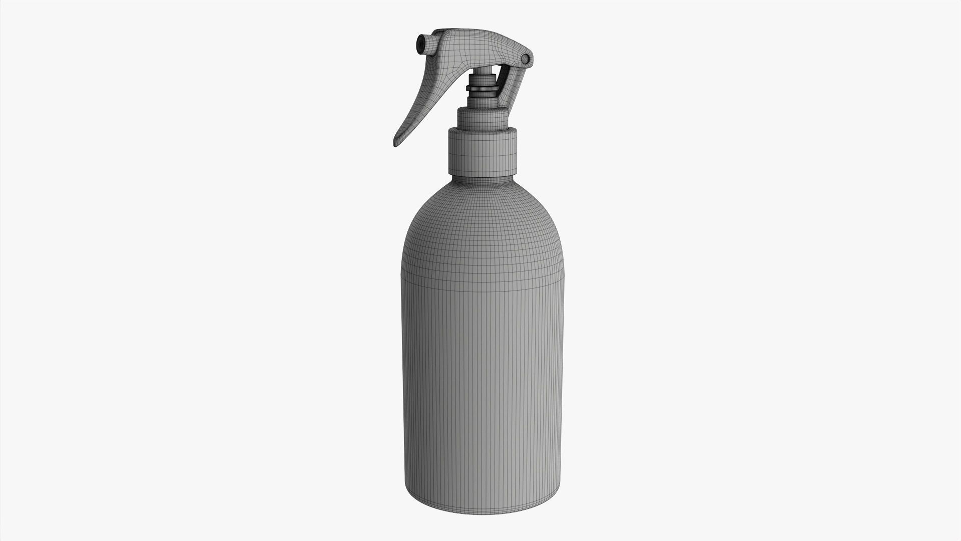Large metal bottle with dispenser 3D model_5