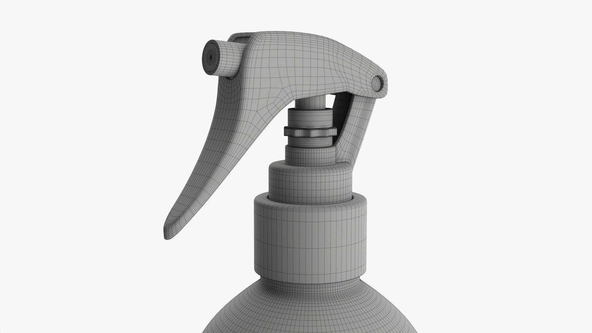 Large metal bottle with dispenser 3D model_7