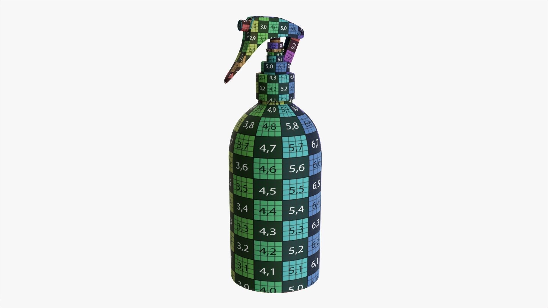 Large metal bottle with dispenser 3D model_10