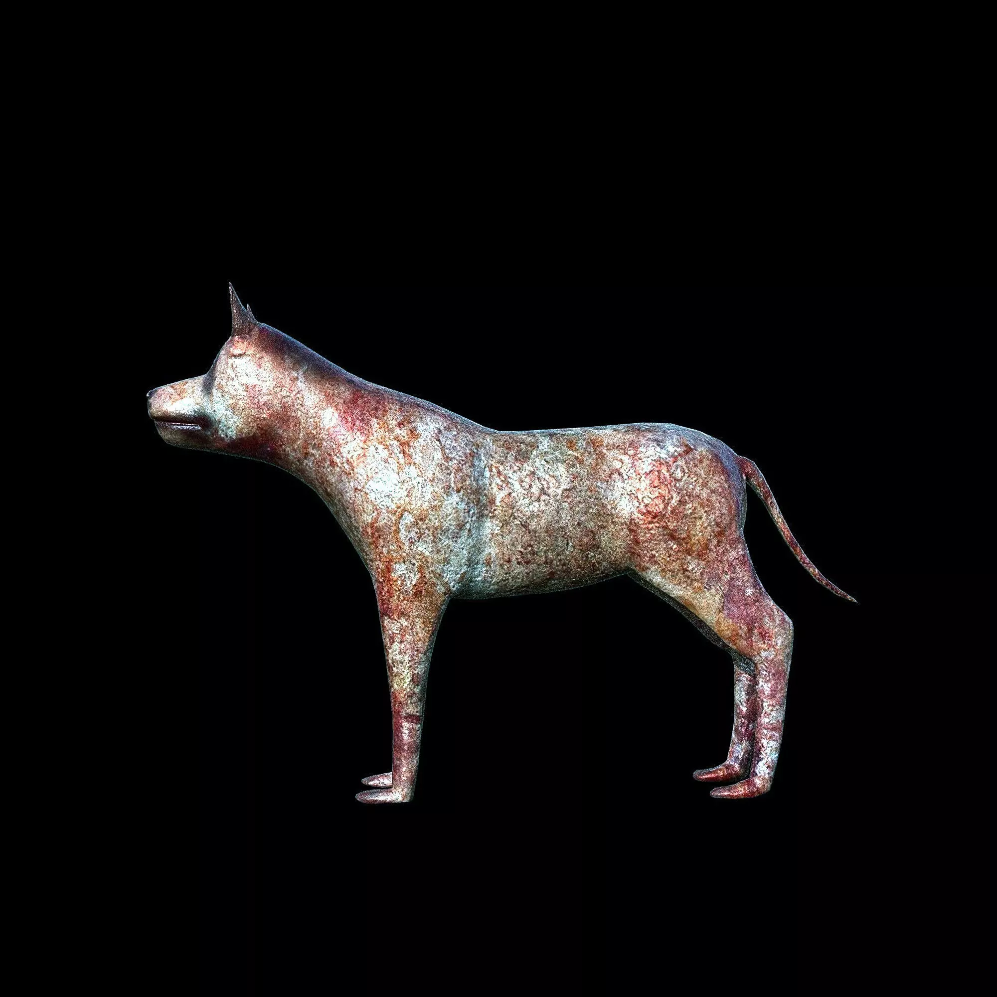 dog Hell PBR texture 3D model