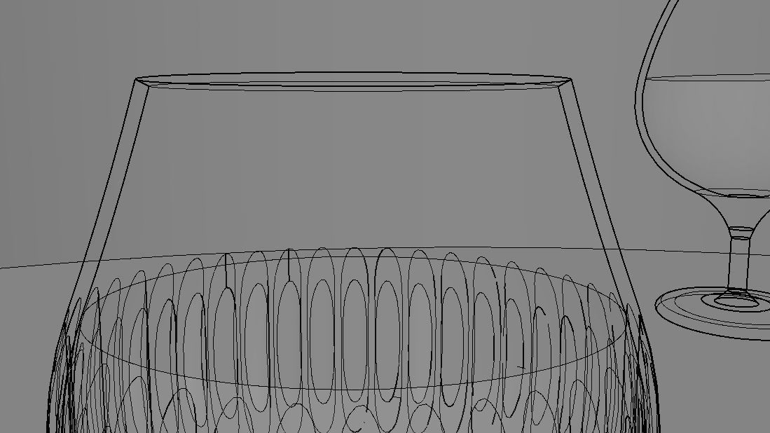 BOTTLE AND GLASS-BLUE Low-poly 3D model_29