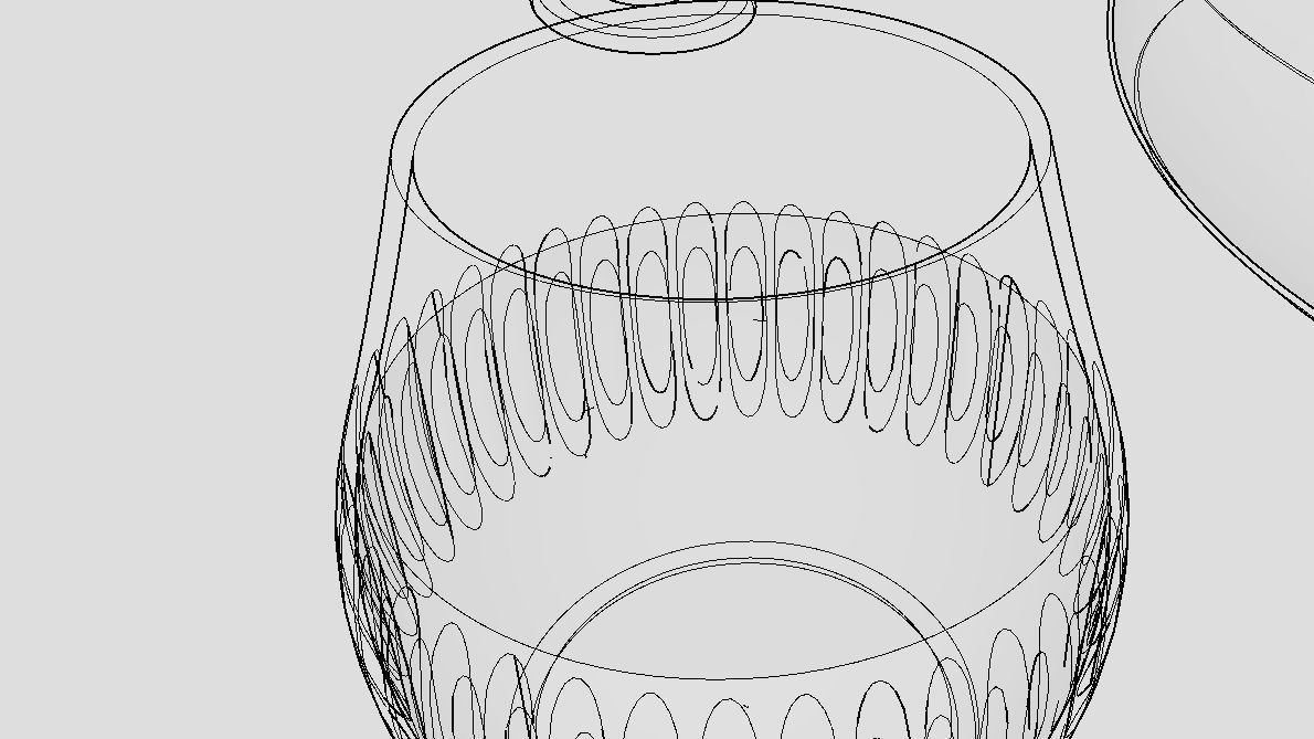 BOTTLE AND GLASS-BLUE Low-poly 3D model_26