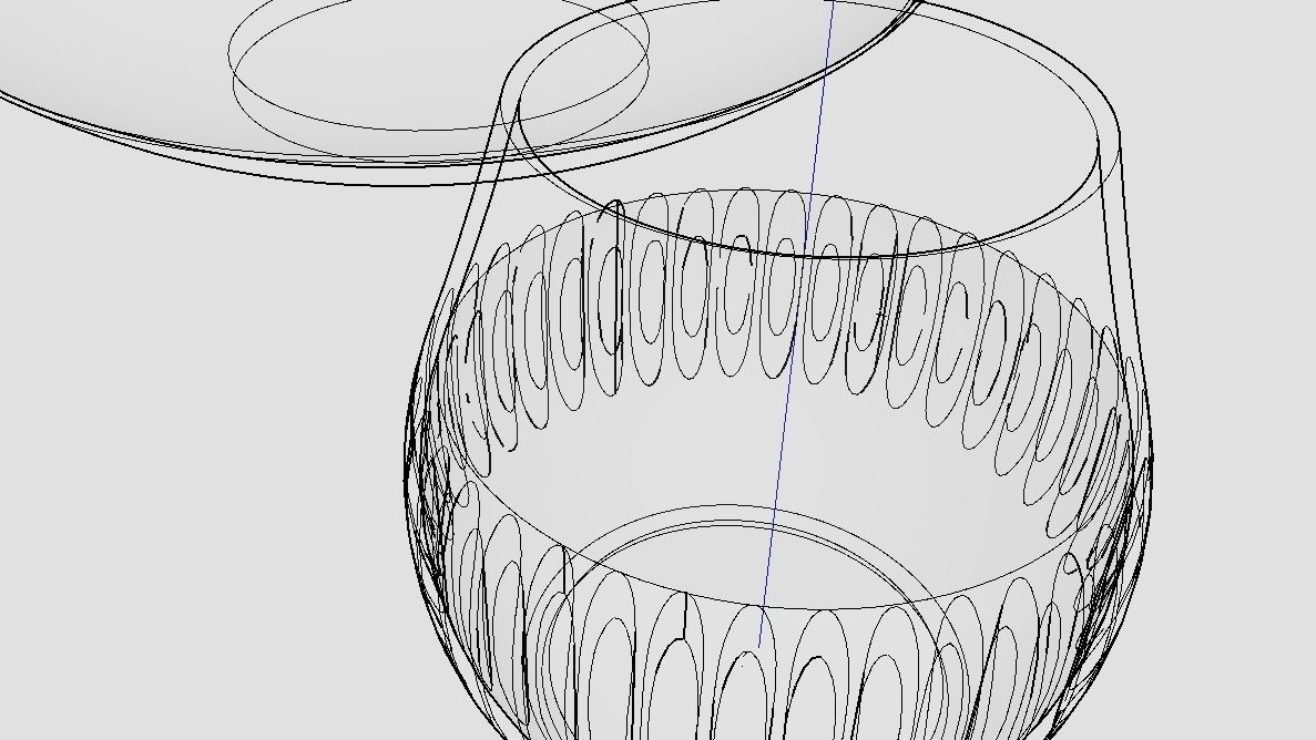 BOTTLE AND GLASS-BLUE Low-poly 3D model_27