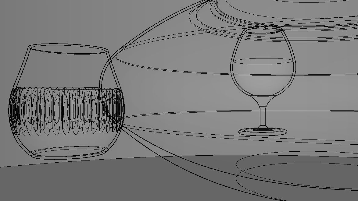 BOTTLE AND GLASS-BLUE Low-poly 3D model_25