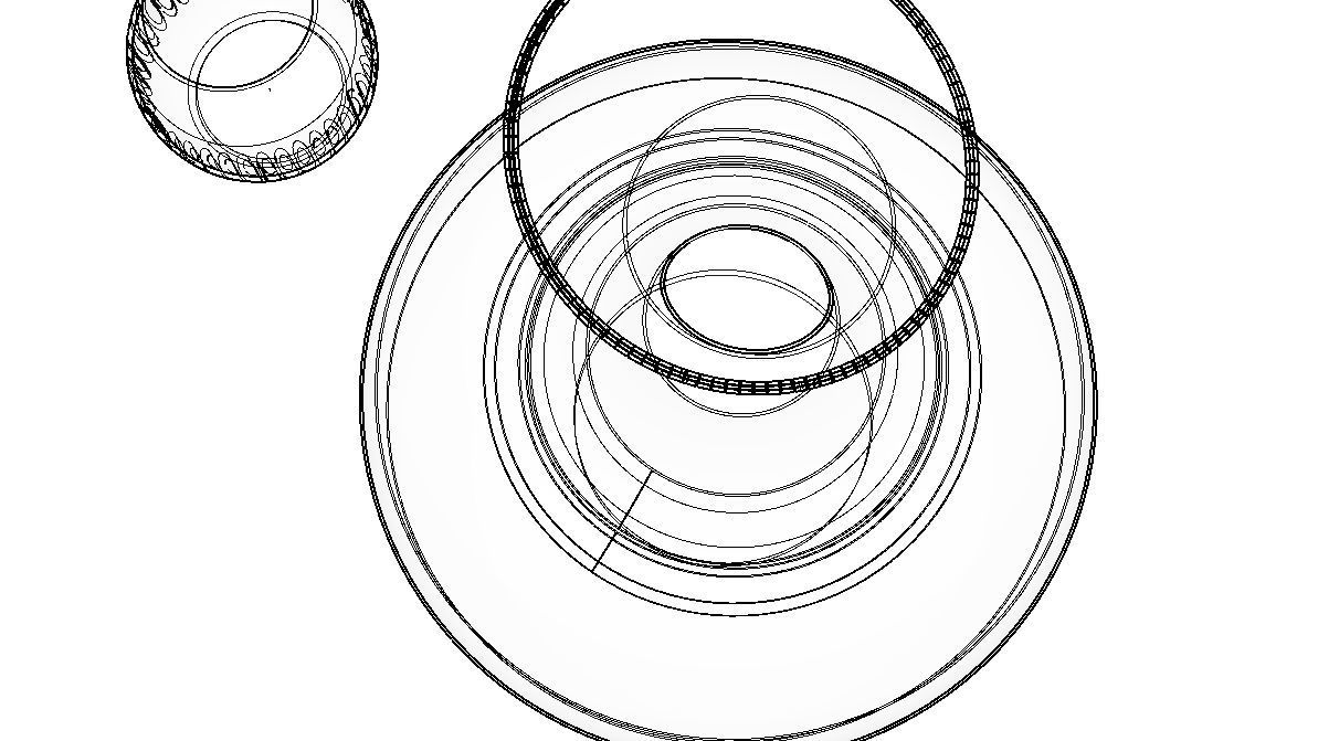 BOTTLE AND GLASS-BLUE Low-poly 3D model_13