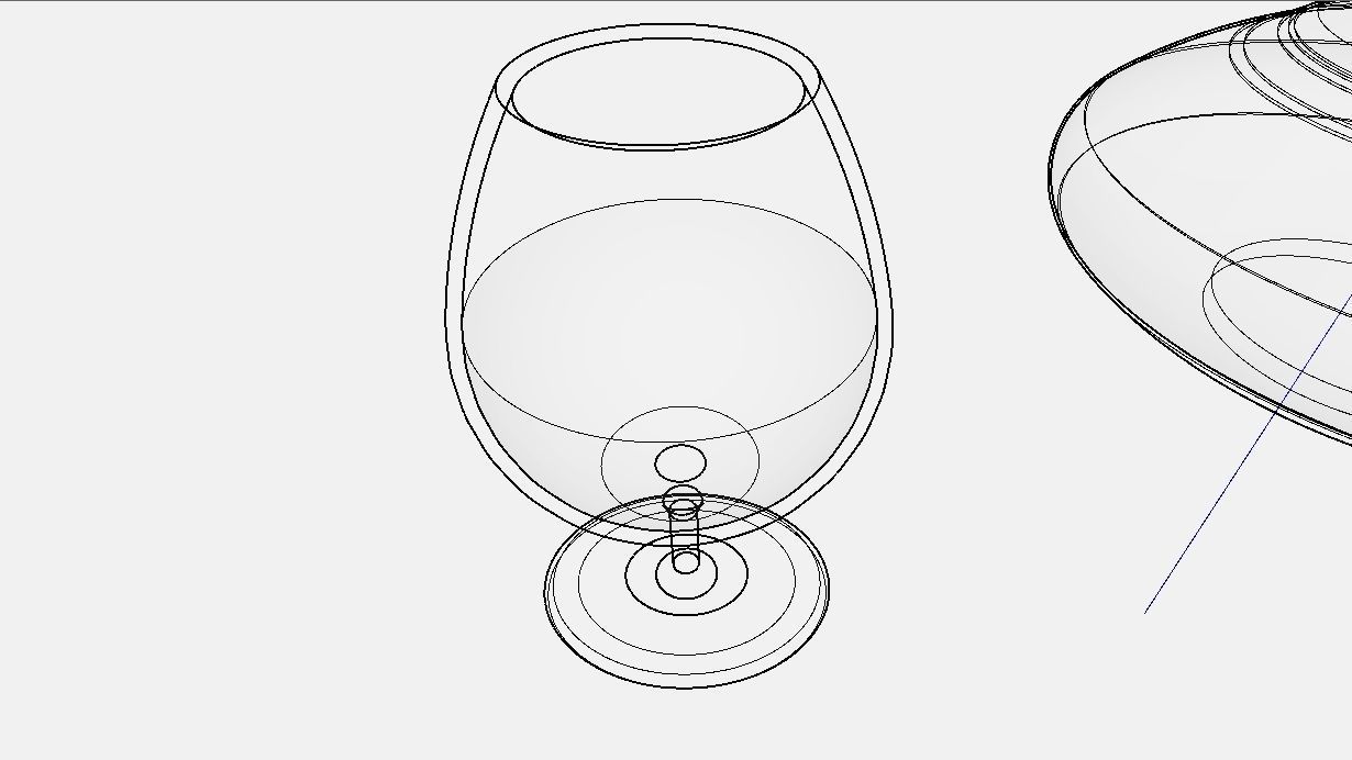 BOTTLE AND GLASS-BLUE Low-poly 3D model_15