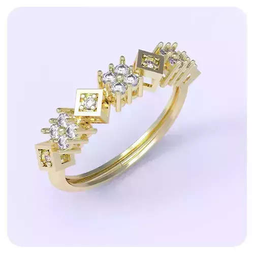 woman wedding ring 3d print model