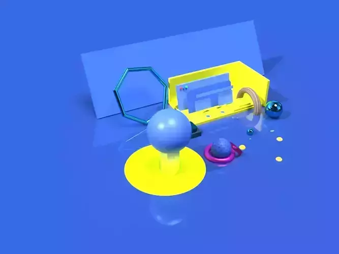 HD modern 3D modeling for UI project