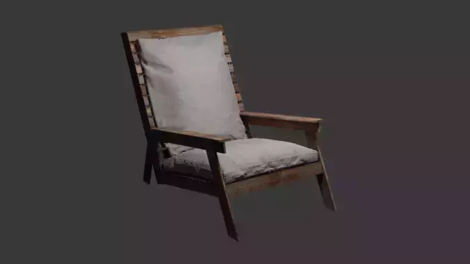 Wooden individual armchair