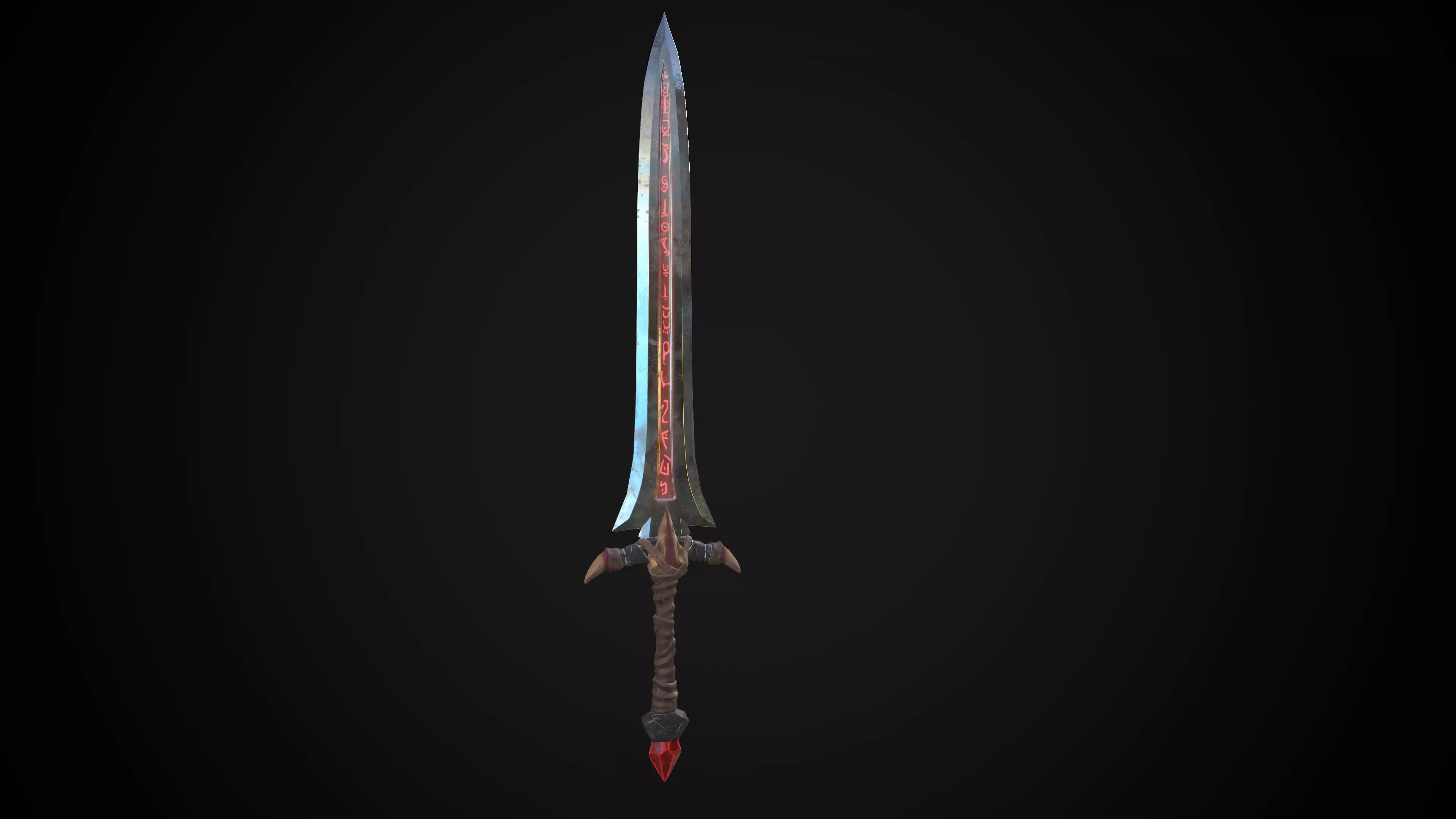 Crow Sword Low-poly 3D model_0