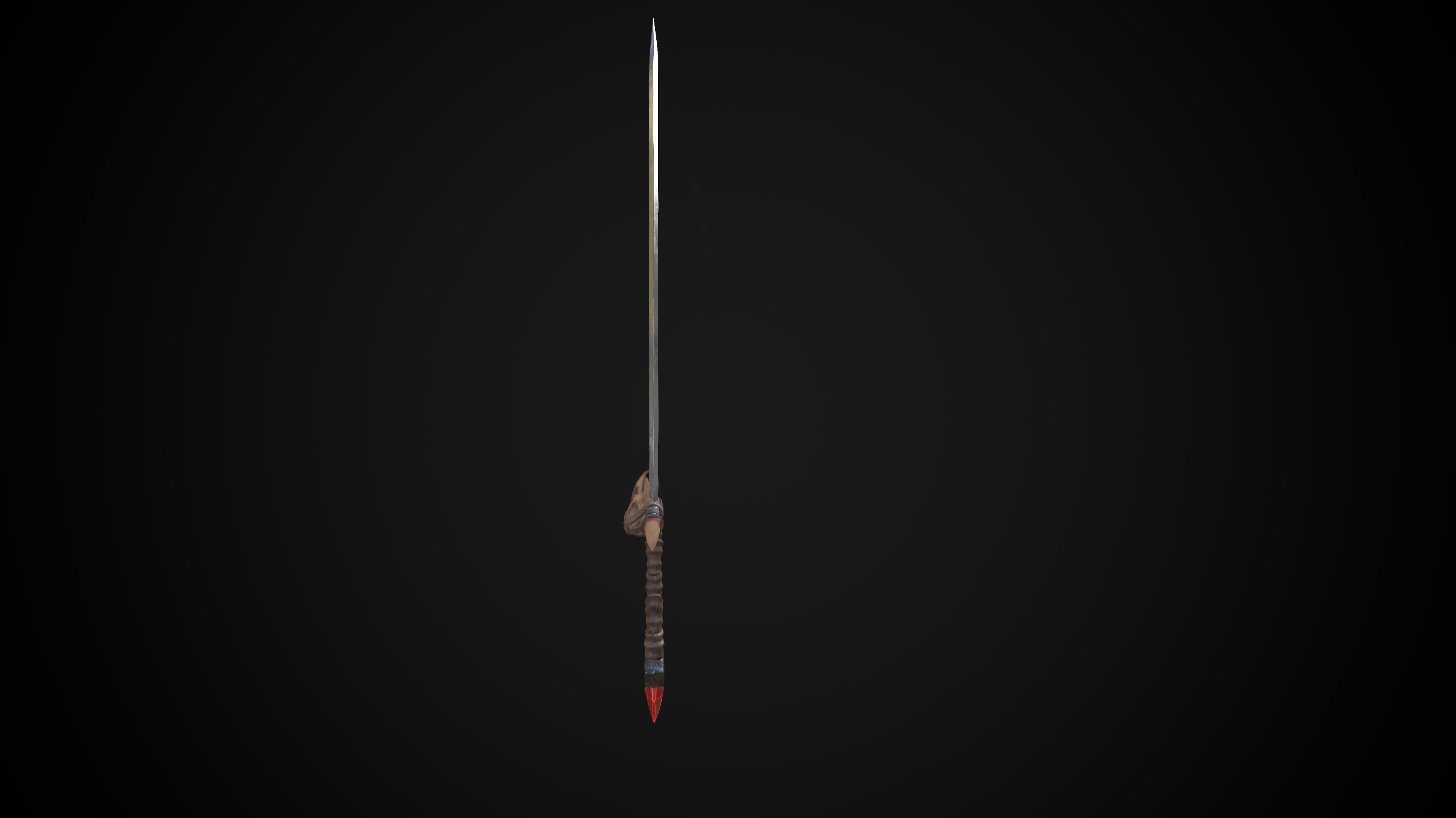 Crow Sword Low-poly 3D model_5