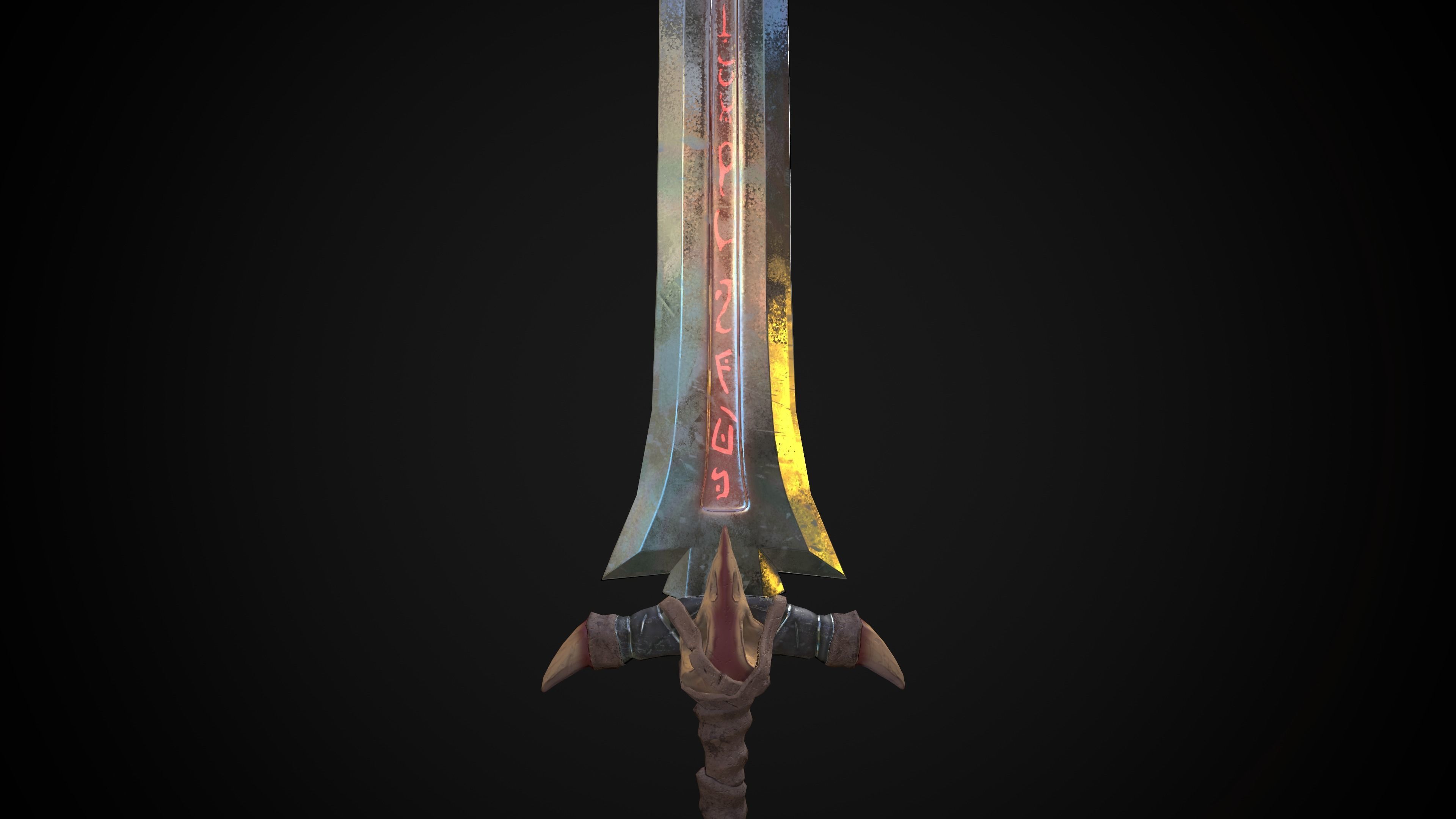 Crow Sword Low-poly 3D model_3