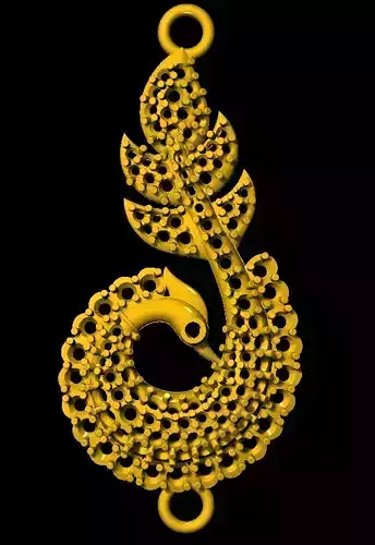 Sidepiece gold necklace with snake