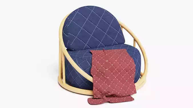 Cask armchair Free low-poly 3D model