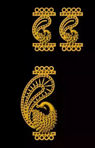 Sidepiece golden peacock