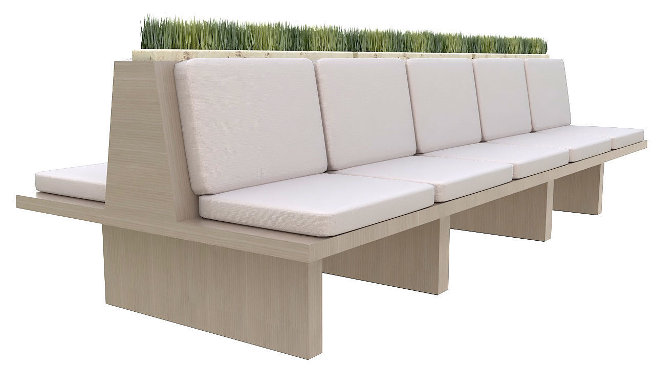 interior double sided bench 3D model_3