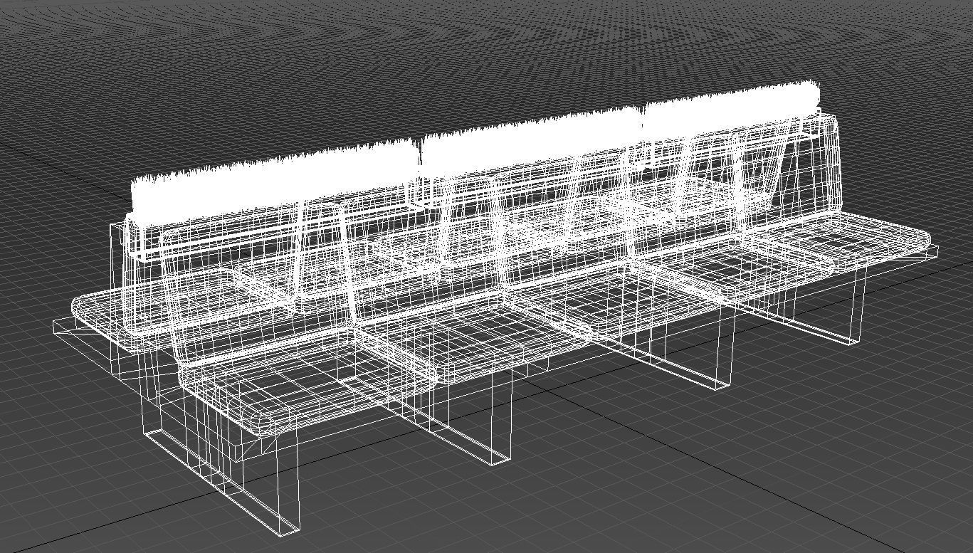 interior double sided bench 3D model_10