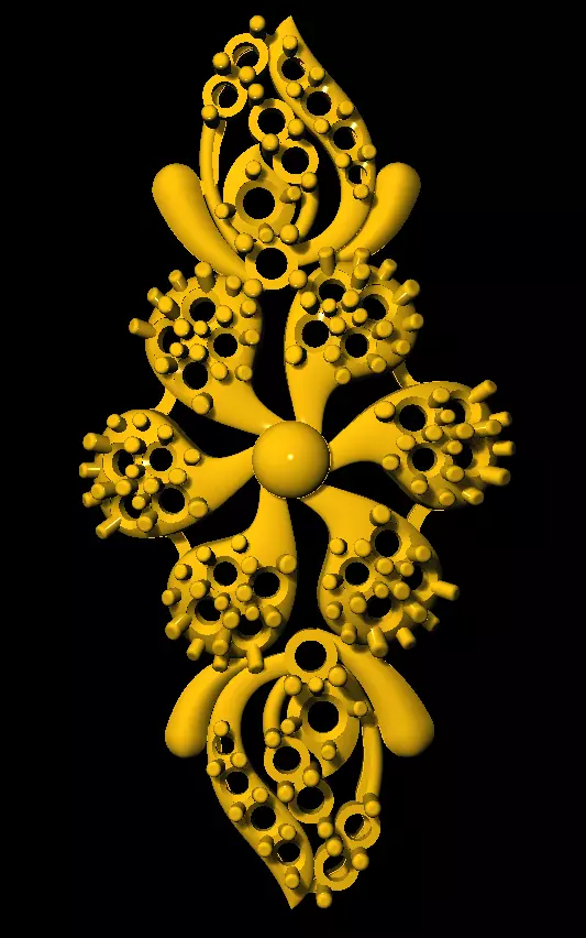 Sidepiece flower 3D print model_0