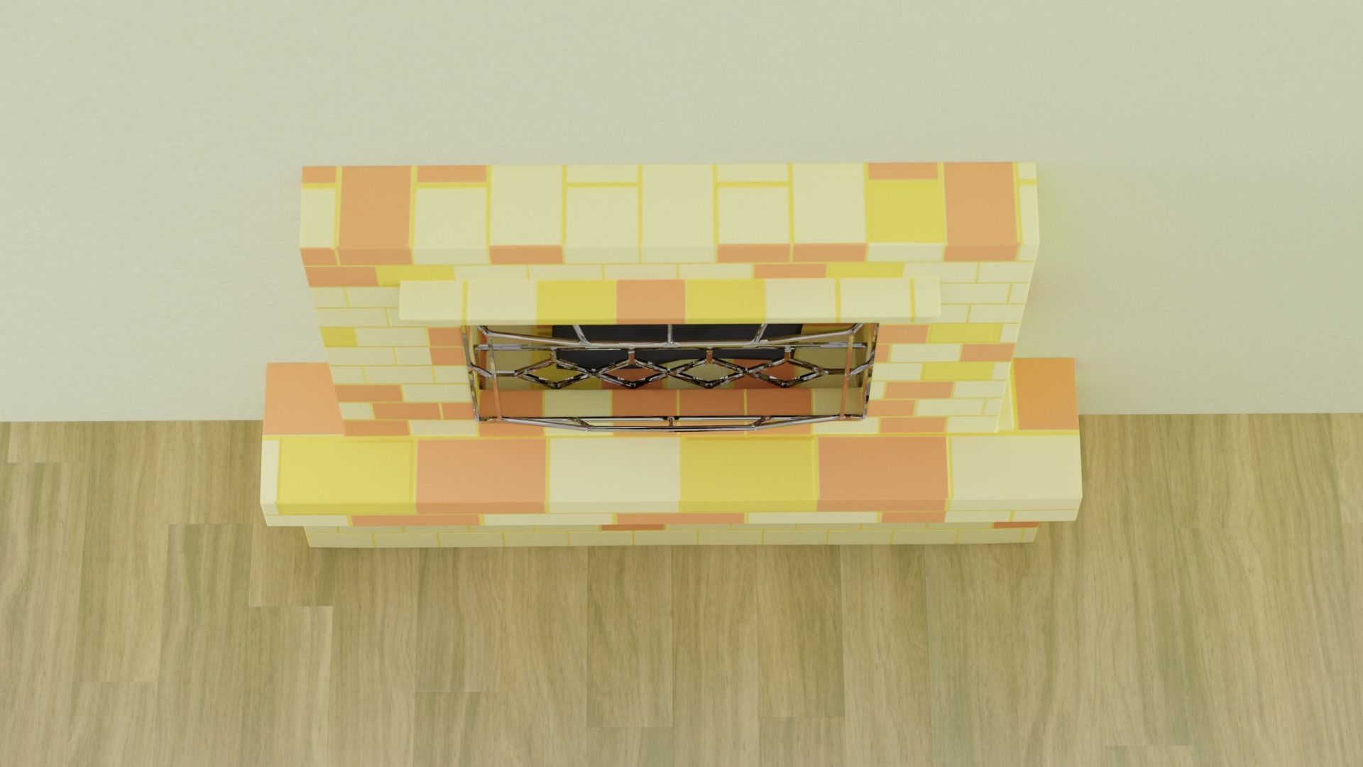 Fireplace brick Free low-poly 3D model_5