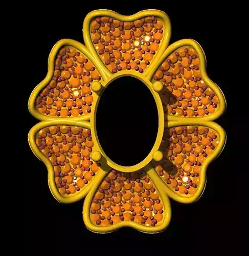 Sidepiece flower made of crystals