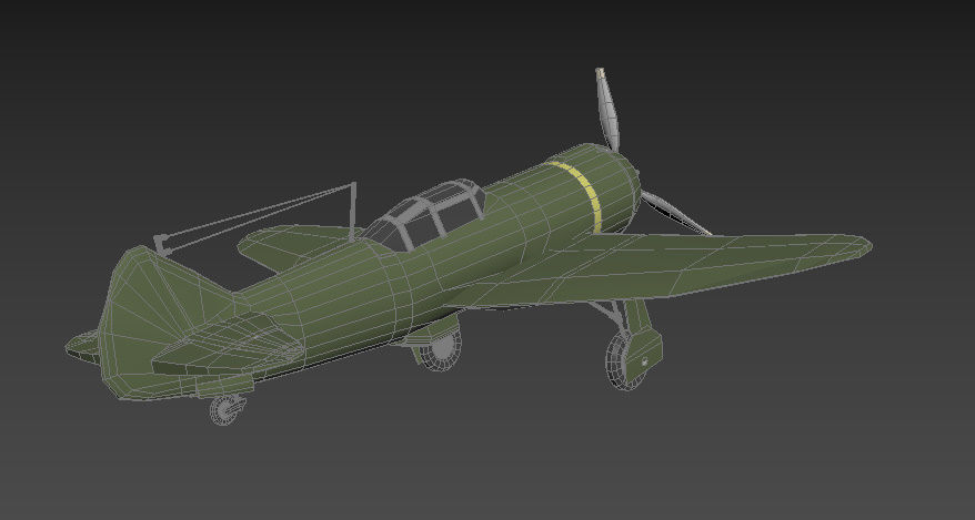 LA-5 FN Low-poly 3D model_7