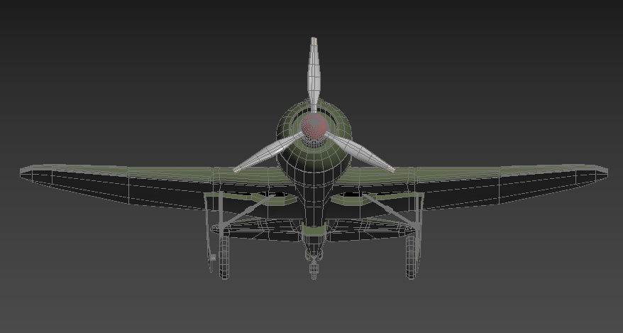 LA-5 FN Low-poly 3D model_32