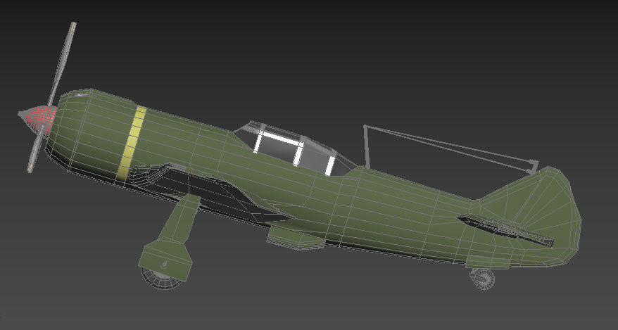 LA-5 FN Low-poly 3D model_31