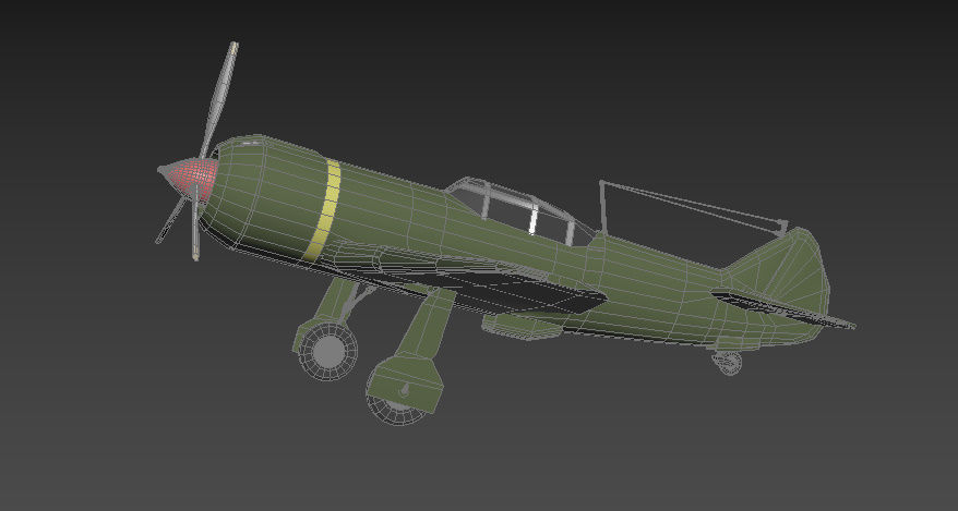 LA-5 FN Low-poly 3D model_13