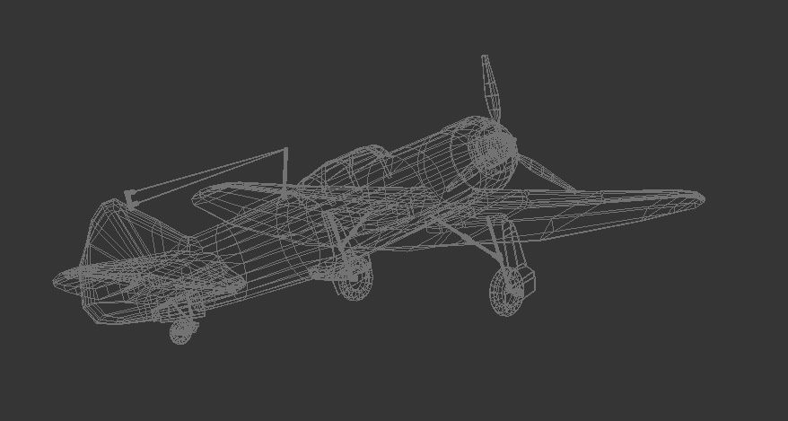 LA-5 FN Low-poly 3D model_8