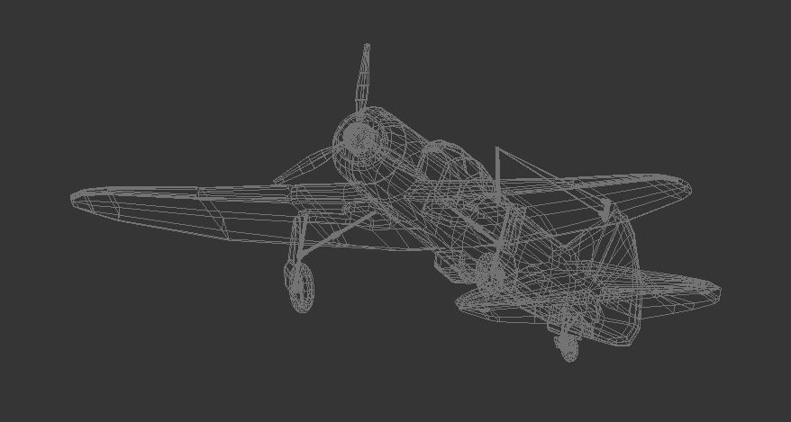 LA-5 FN Low-poly 3D model_12
