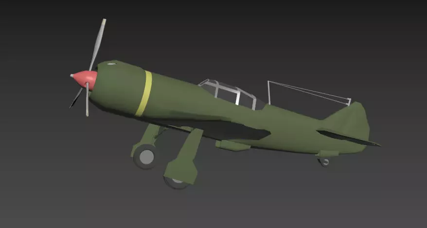 LA-5 FN Low-poly 3D model_0
