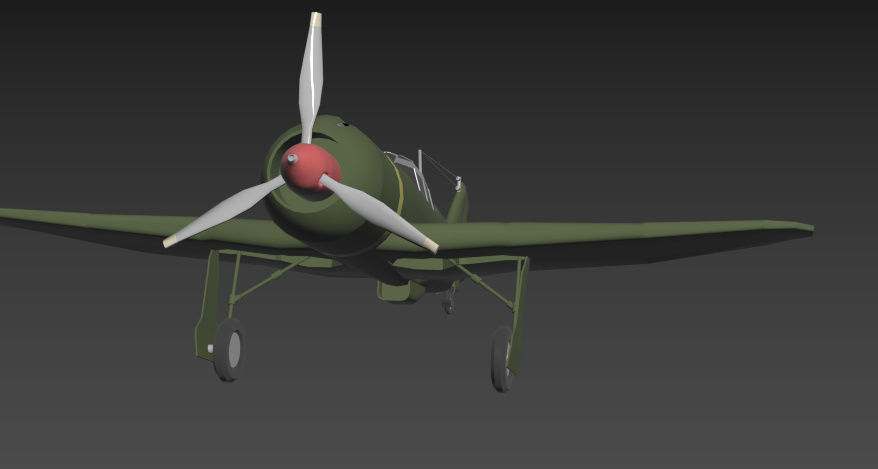 LA-5 FN Low-poly 3D model_15