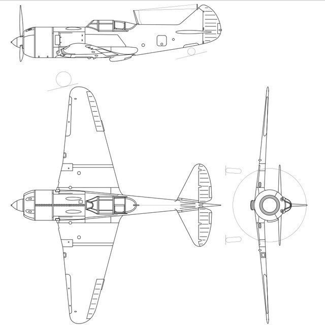 LA-5 FN Low-poly 3D model_34
