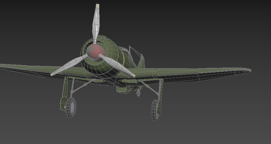 LA-5 FN Low-poly 3D model_16