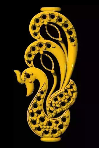 Sidepiece golden peacock