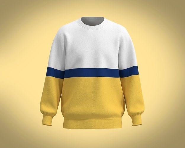 Mens Yellow Sweatshirt 3D model