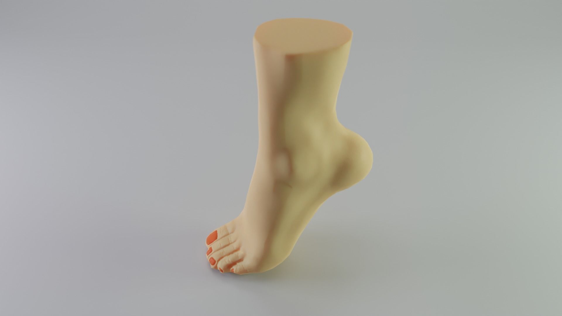 Womens foot Free low-poly 3D model_3