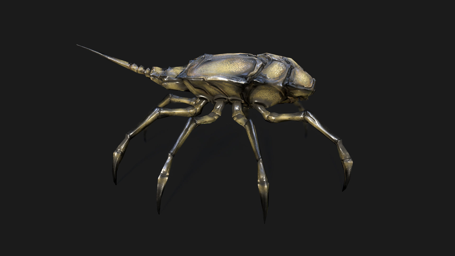 Insect Crawler Low-poly 3D model_3