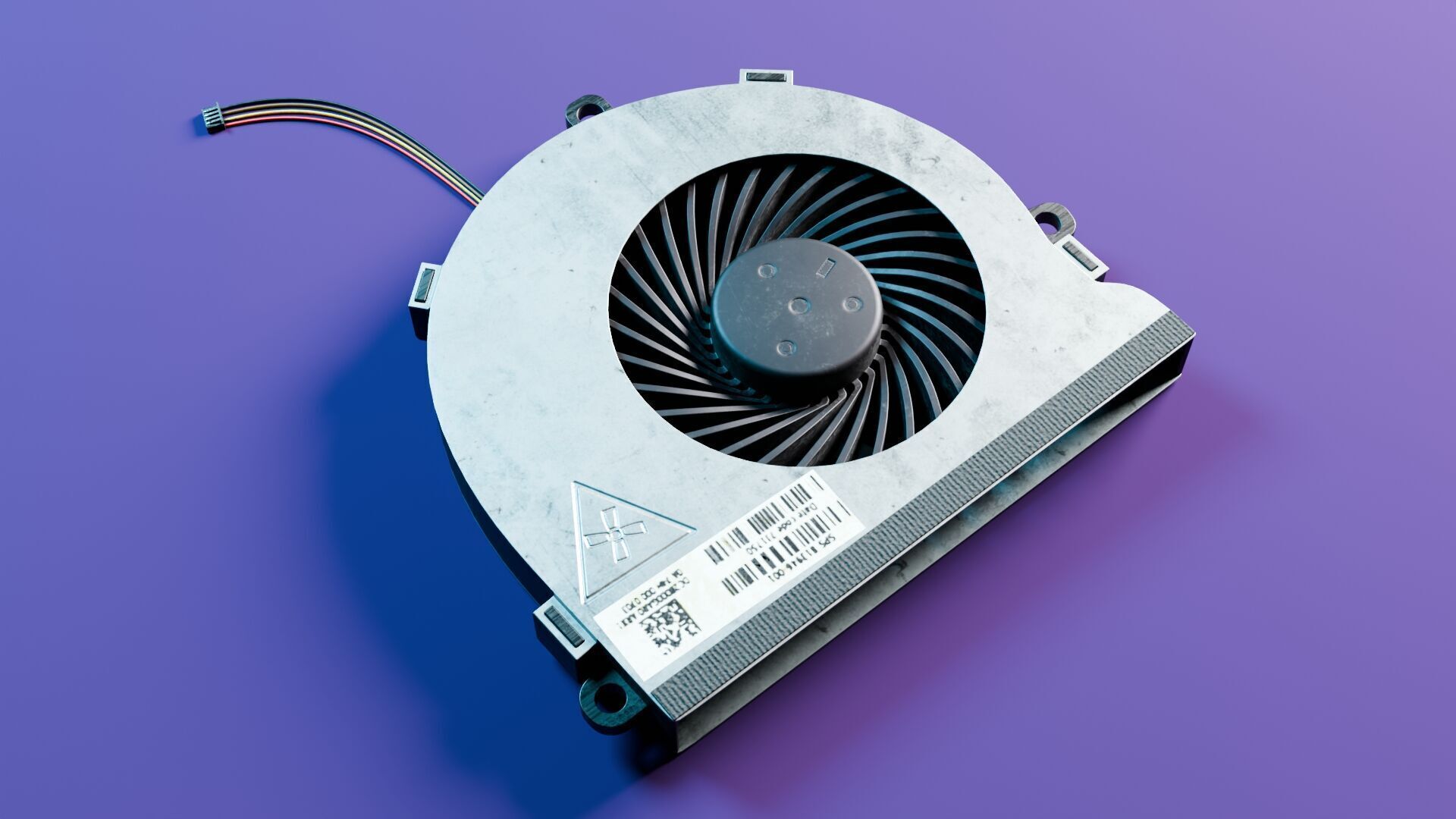 Laptop Cooling Fan Free 3D model_1