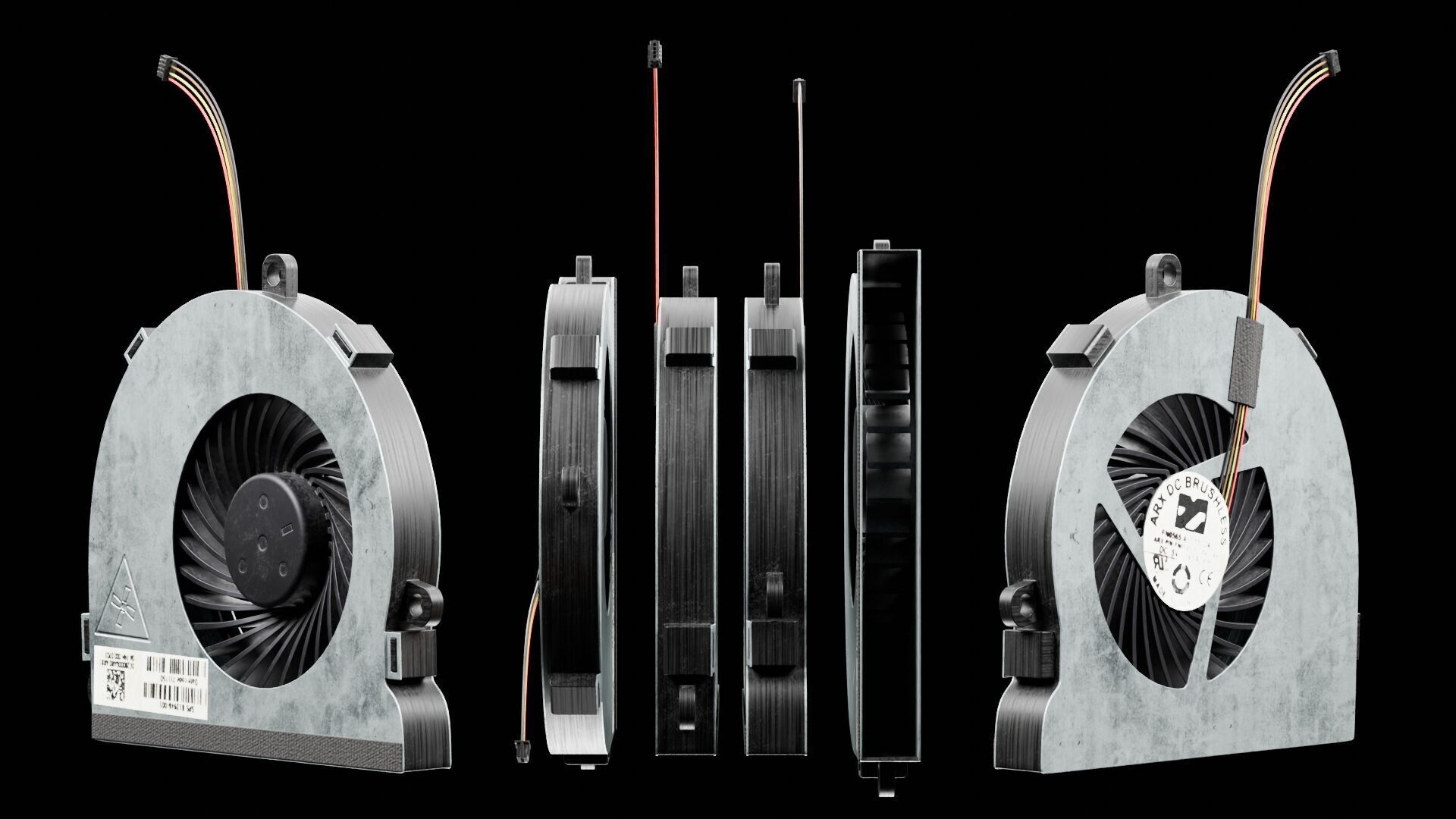 Laptop Cooling Fan Free 3D model_3