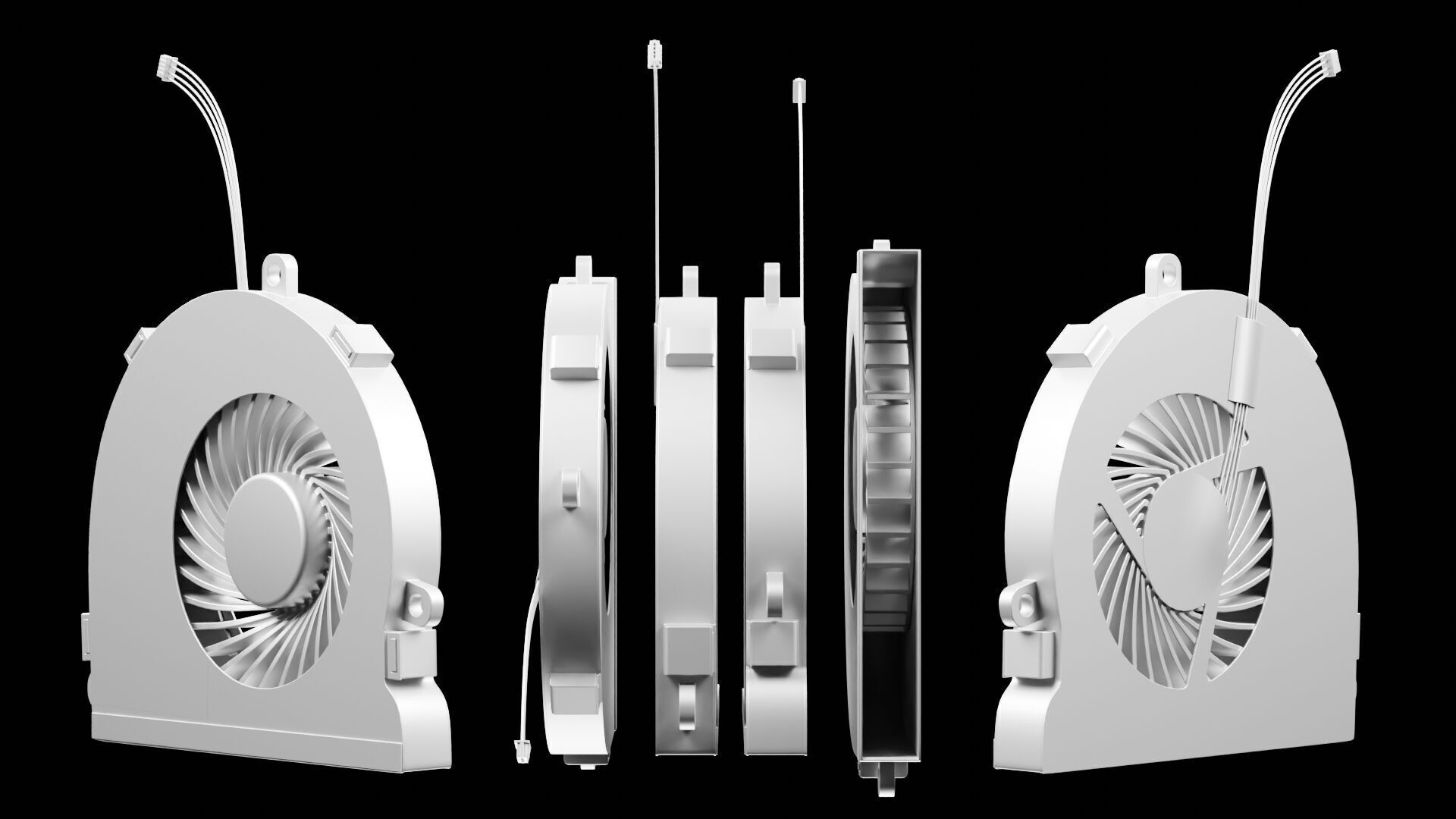 Laptop Cooling Fan Free 3D model_11