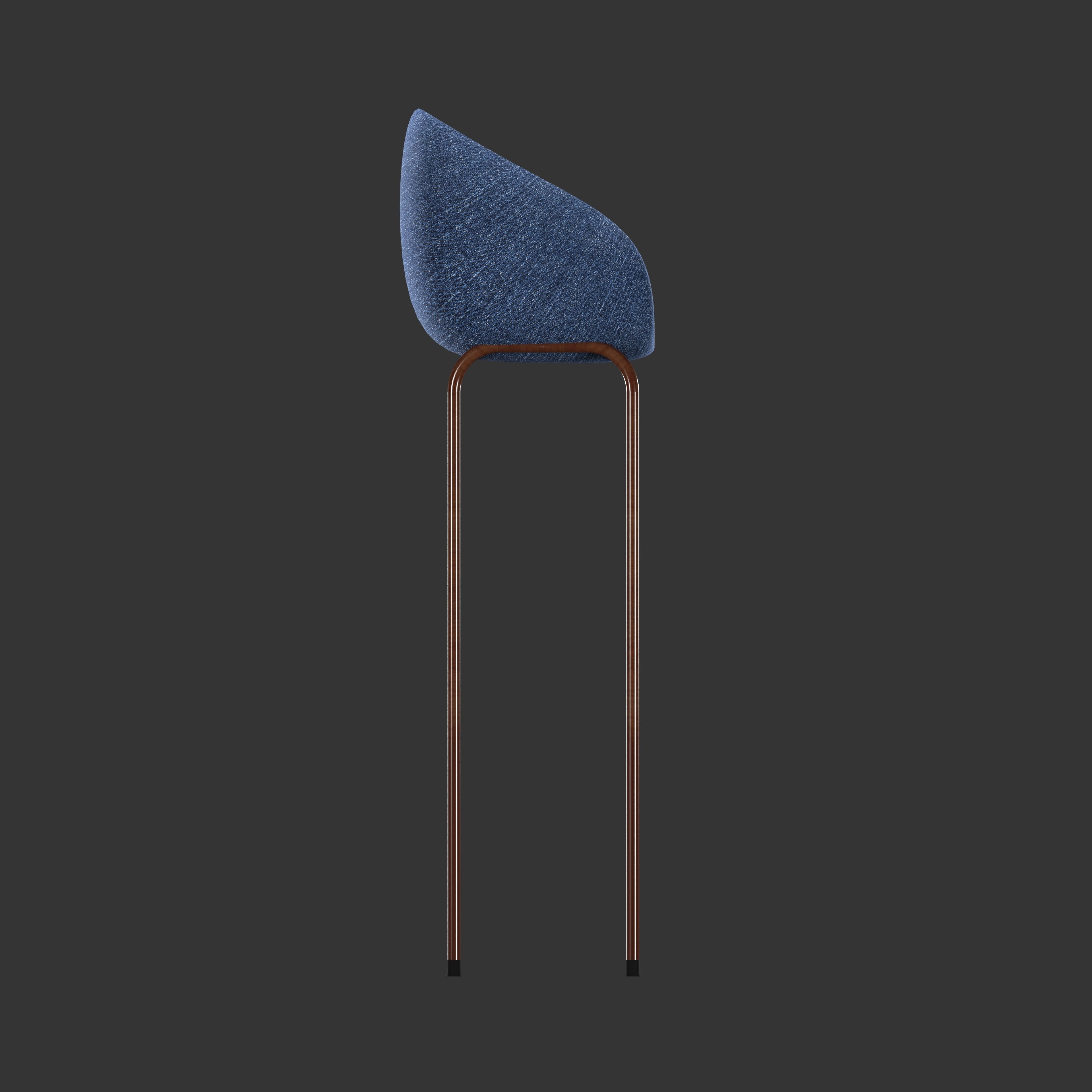 Minimalist Bar stool  Low-poly 3D model_5