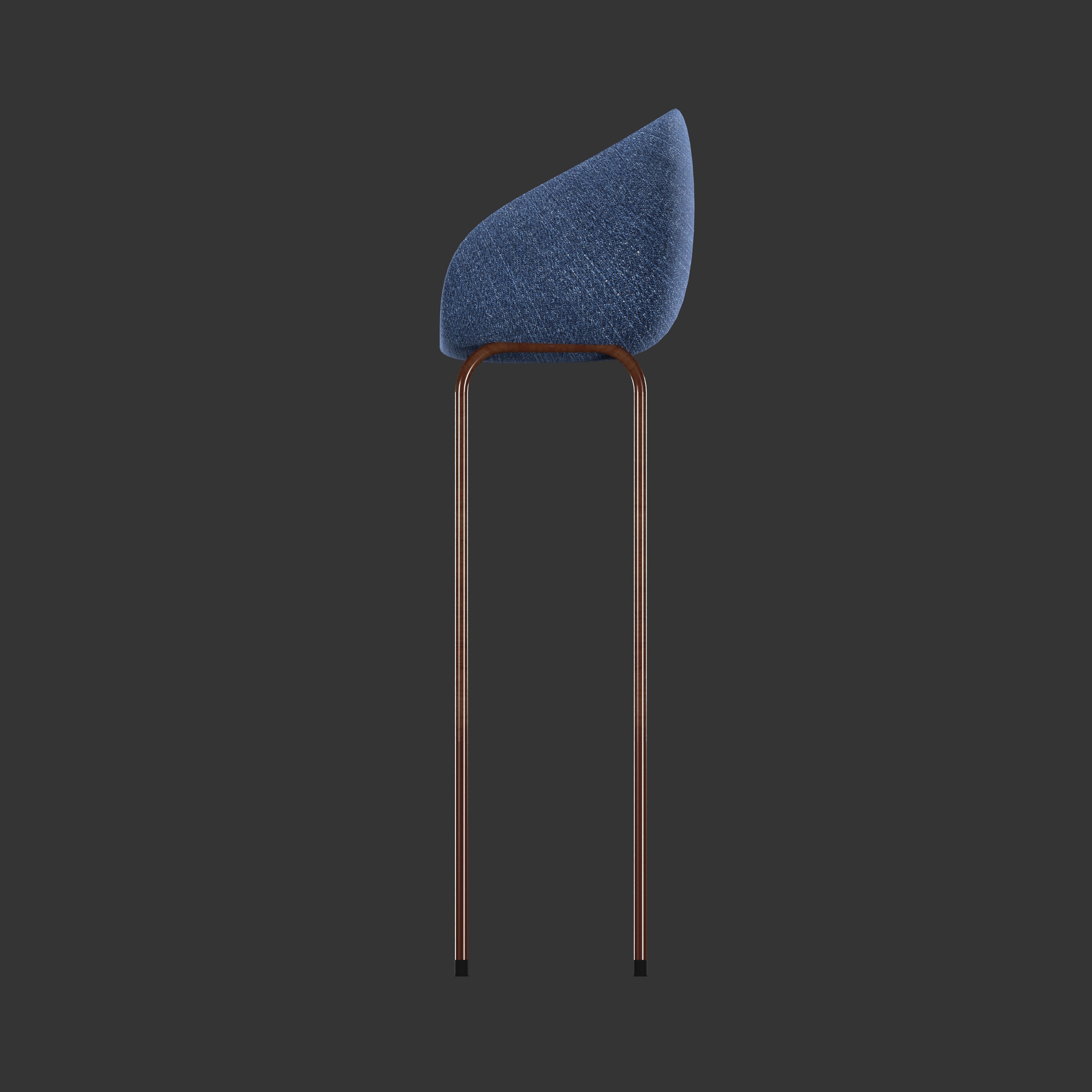 Minimalist Bar stool  Low-poly 3D model_3