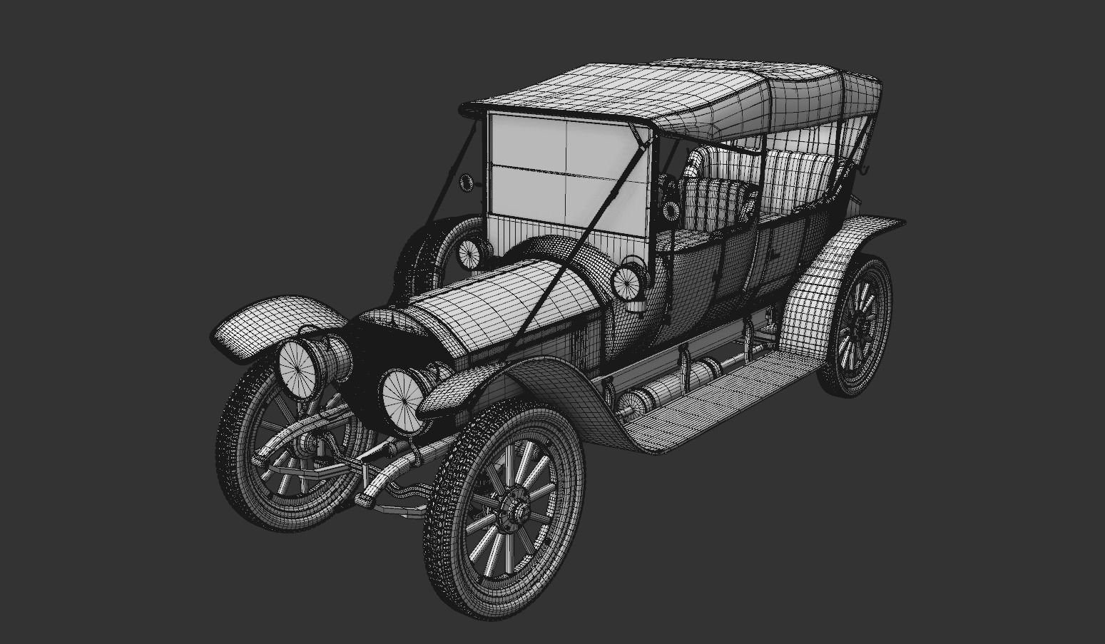 Mercedes 28 60 HP  Phaeton 1911 3D model_23