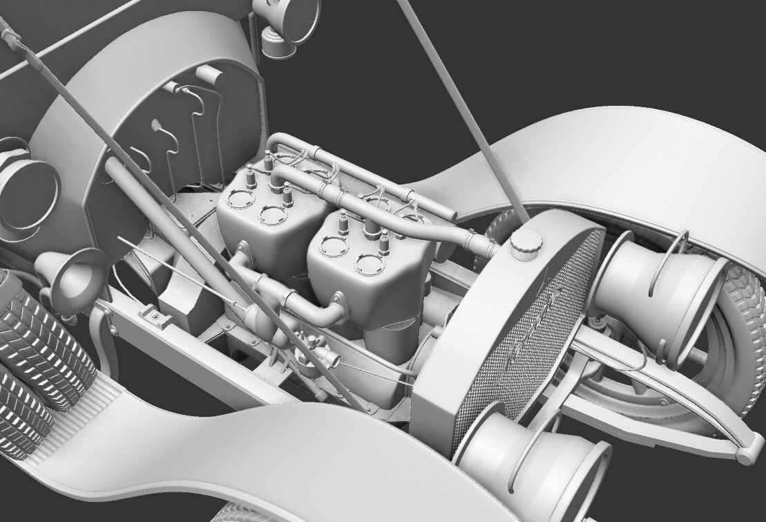 Mercedes 28 60 HP  Phaeton 1911 3D model_21