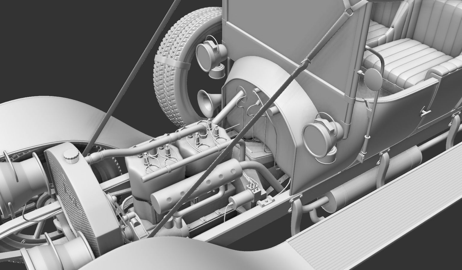 Mercedes 28 60 HP  Phaeton 1911 3D model_20