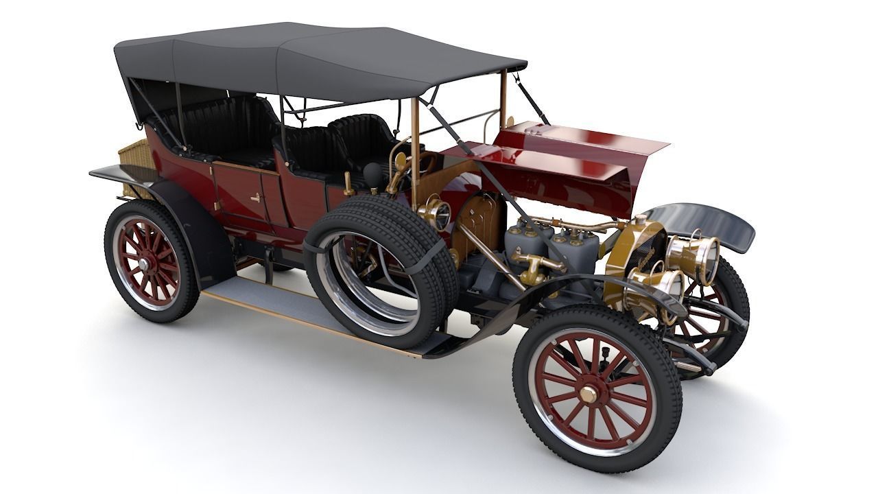 Mercedes 28 60 HP  Phaeton 1911 3D model_3