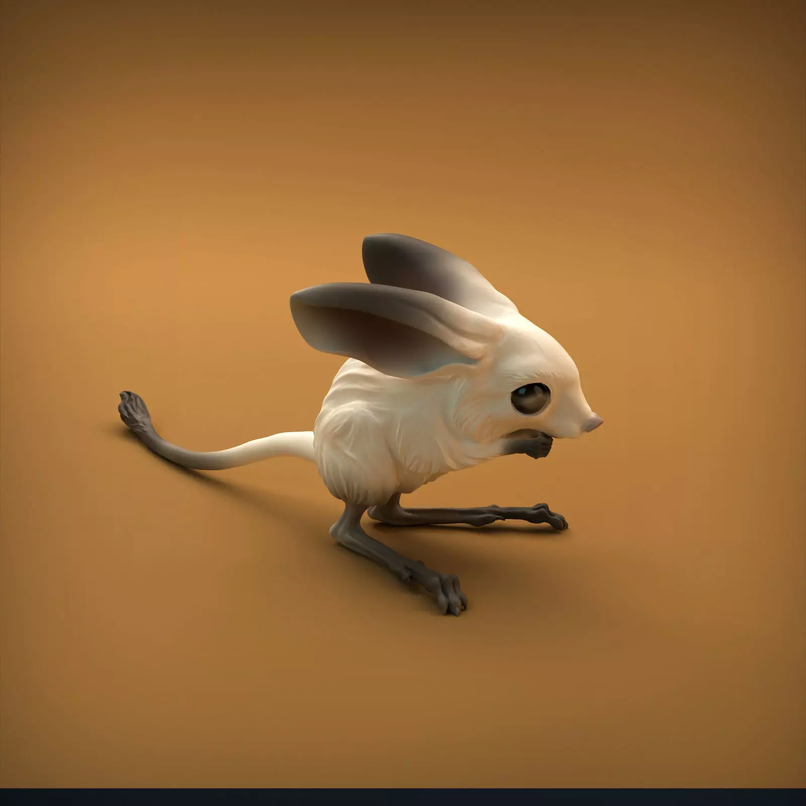 Long-Eared Jerboa for 3D Printing 3D print model