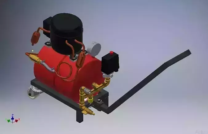 FRIDGE MINI COMPRESSOR 3D model